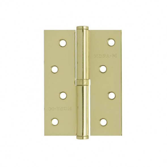 Петля сталь 750-4&quot; (латун.покр.)левая (100*75*2,5) №2  &quot;Нора-М&quot;