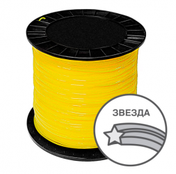 Леска (бухта) NEW желтая 3,0мм*240м звезда