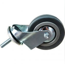 Колесо аппарат серая резина 50мм поворот болт М10 (50/125)