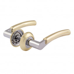 Ручка дверная AL 99А AL золото/хром &quot;Нора-М&quot;