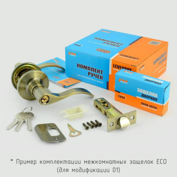 Защелка м/к (ключ/фикс.) (мат.зол.) ЗВ3-01-Э  &quot;Нора-М&quot;