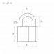 Замок навесной ЗН-409-80 мм (3кл.) &quot;Нора-М&quot;