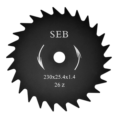 Нож для газонокосилки 26-и лопастной  230*25,4*1,4