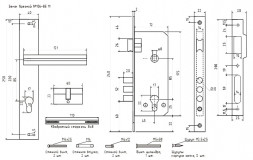 Замок врез. N106-85 М  (мат.кофе)  &quot;Нора-М&quot;