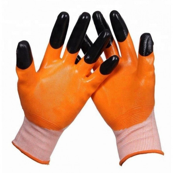 А-47 Перчатки нейлоновые с нитриловым покрытием &quot;Пальчики&quot; 12шт.