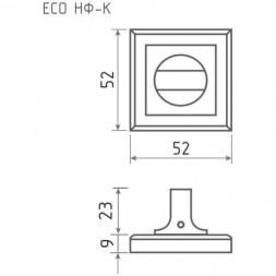 Накладка под фиксатор ECO НФ-К (мат. хром) &quot; Нора-М&quot;