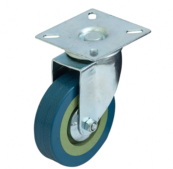 Колесо аппаратное серая резина поворотное SIZE: 4&quot; (100) Нагрузка 80кг. SCg 42