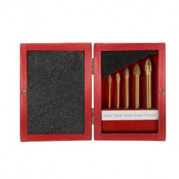 Набор сверл по стеклу и керамике 6шт 3;4;5;6;8;10мм СТРОНГ