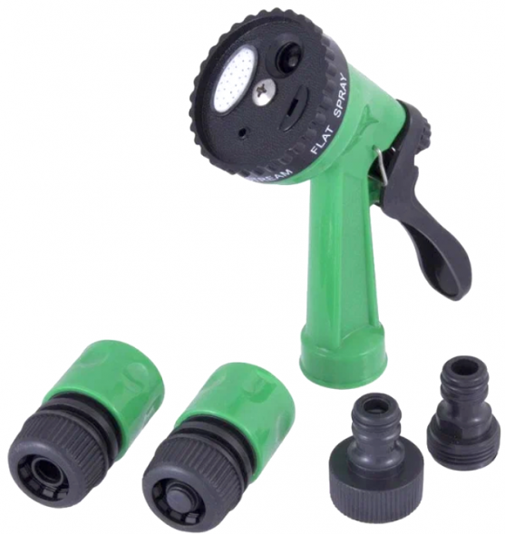 Набор для полива HL062 (4 предмета: душ-пистолет+насадки 3/4)  FT