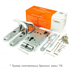 Замок врезной 710-55мм (стар.бронза)  "Нора-М"