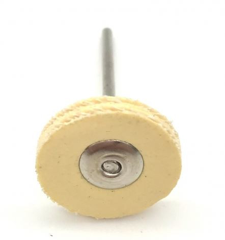 Диск тканевый полировальный на ножке Ø3х25 белый