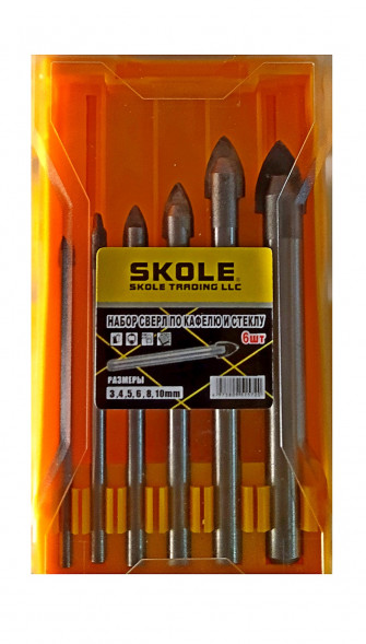 Набор сверл по керамике 6шт SKOLE (-)