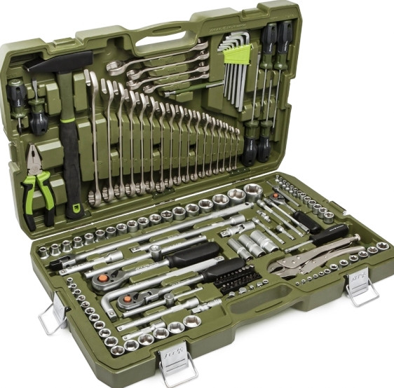 620847 Набор головок 1/4&quot;, 3/8&quot;,1/2&quot; с инструментом, 147 предметов