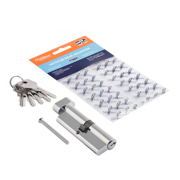 Цилиндр.мех-м STD Z  ЛВ-90 (45-45) (хром)