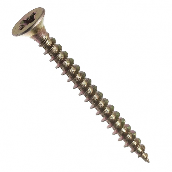 Саморез универсальный 6x120 желтый цинк потай (150 шт.)