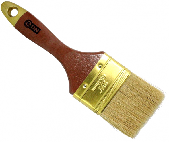 Кисть малярная плоская &quot;Профи&quot; нат.щетина 1&quot;(25мм) дер.ручка ON (12шт)