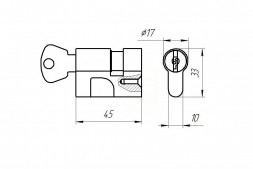 Механизм цилиндровый МЦ 8-6 (накладной) ЗЕНИТ