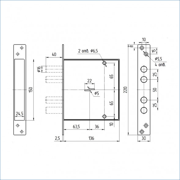 Замок врезной ЗВ8 165.0.0 МЕТТЭМ