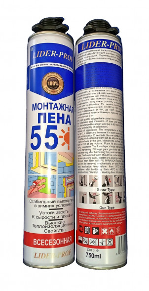 Пена монтажая Staltech Maximum Рекорд ЛИДЕР-ПРОФ 2в1 55