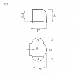 Ограничитель дверной 108 (мат.зол.)  &quot;Нора-М&quot;