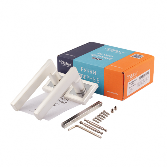 Ручка дверная 108К AL белый жемчуг