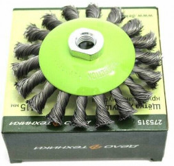 275325 Щетка для УШМ крученая конусная с резьбой М14 125мм (30шт)