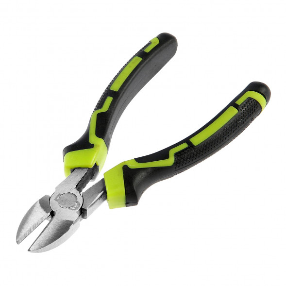 Кусачки 160 мм (бокорезы), шлифованные, двухкомпонентная рукоятка ON