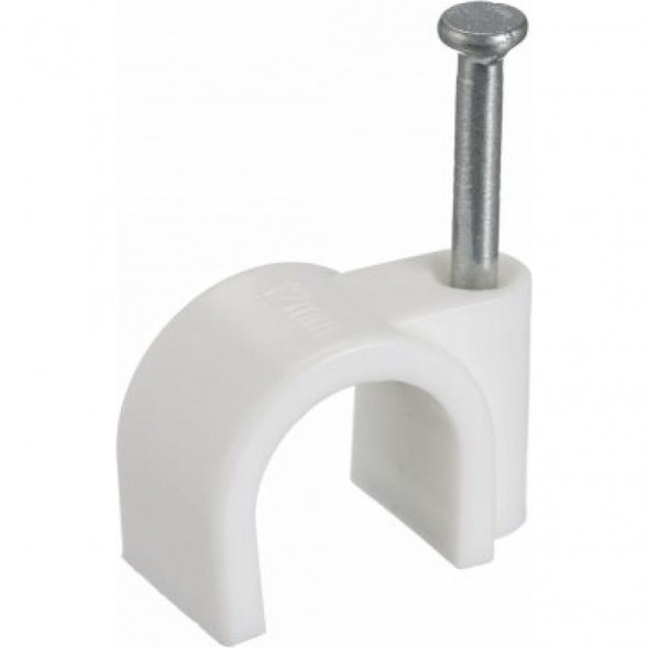 Скоба кабельная круглая  8мм (уп.-100шт)