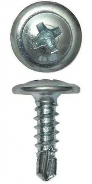 Саморез с прессшайбой 4,2x19 со сверлом, оцинк. ТОП (1000 шт.)