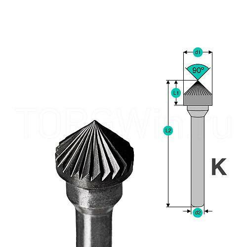 Борфреза твердосплавная KХ1608М06