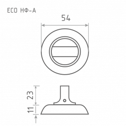 Накладка под фиксатор ECO НФ-А (мат. хром) &quot; Нора-М&quot;