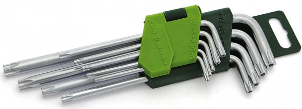 563591 Набор ключей TORX 9шт.с отв.(Т10,Т15,Т20,Т25,Т27,Т30,Т40,Т45,Т50)&quot;ДТ&quot; (10шт)
