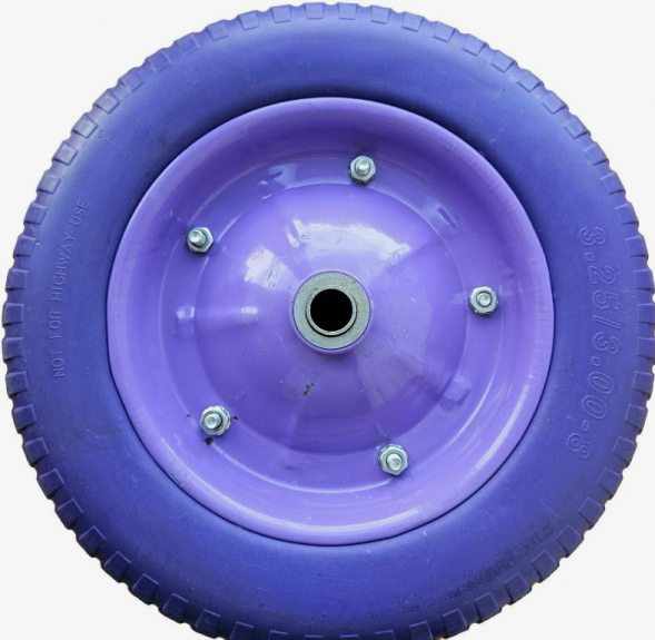 Колесо для тачки пенополиуретановое (350*70*12мм),PU 3,25/3,00*80 D 12/16