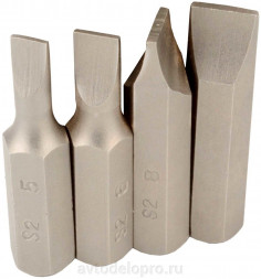 40008 Набор насадок для ударной отвертки (шлиц5;6;8;9*36мм S2) &quot;Professional&quot; АвтоДело