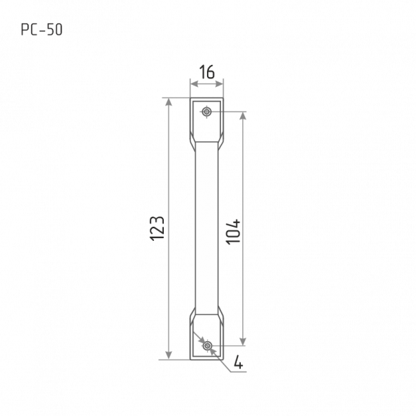 Ручка-скоба РС-50мм (золото) &quot;Нора-М&quot;