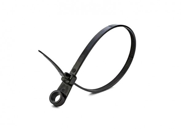 Хомут пластиковый 4,5х 220 черн. с отверстием (уп.100 шт.)TORK