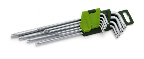 563592 Набор ключей TORX 9шт.с отверстием длинных.(Т10,Т15,Т20,Т25,Т27,Т30,Т40,Т45,Т50)&quot;ДТ&quot; (10шт)