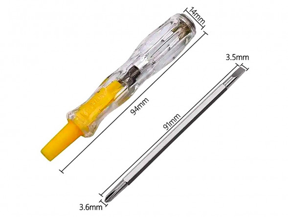 Отвертка индикаторная с двусторонней насадкой, 51-D