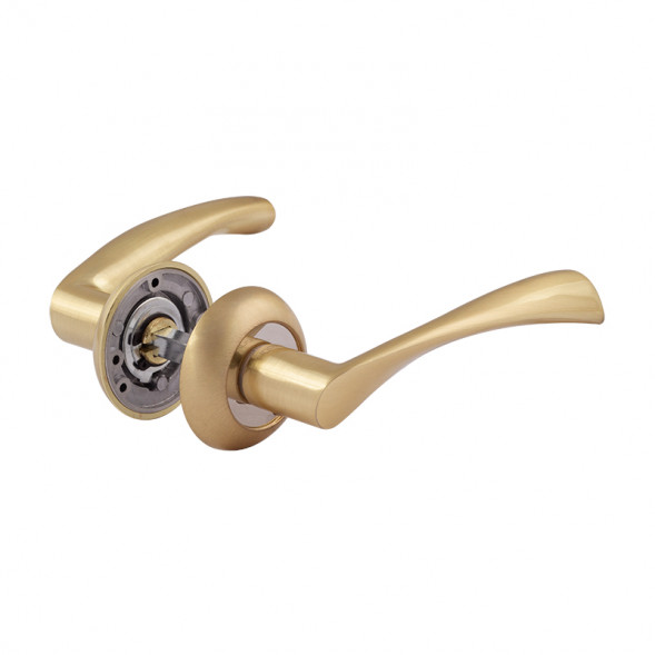 Ручка дверная AL 100А AL мат.золото &quot;Нора-М&quot;