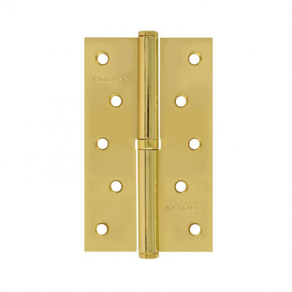 Петля сталь 750-5&quot; (латун.покр.)левая (125*75*2,5) №2  &quot;Нора-М&quot;