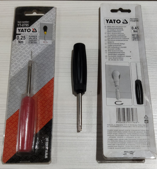 Динамометрическая отвертка для резиновых клапанов YATO, 0,25 Nm