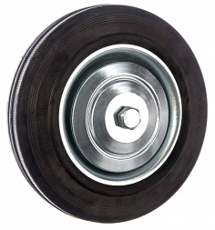 Колесо промышленное без кронштейна, резиновое. SIZE: 8&quot; (200) Нагрузка 190кг. С 80