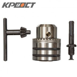 Патрон для дрели под ключ с хвостовиком Креост 3-16мм