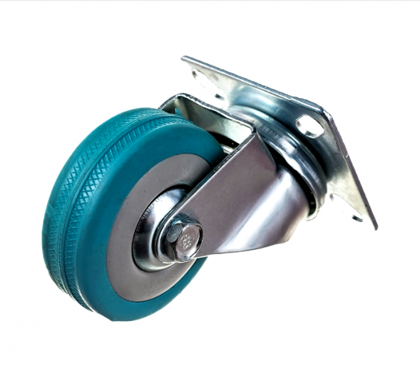 Колесо аппаратное серая резина поворотное SIZE: 2&quot;  Нагрузка 65кг.  SCg-25