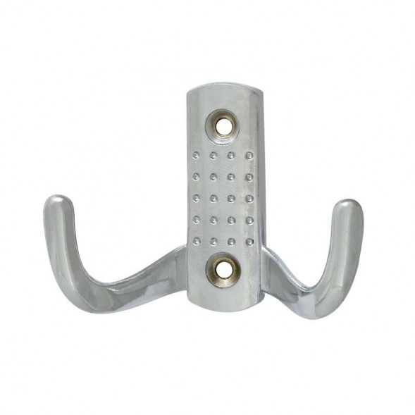 Крючок-вешалка №11 2-х рож. (хром)  &quot;Нора-М&quot;