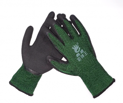 А-58 Перчатки стрейчевые из нейлона со спец. латексным покр.  (нейлон рябой,зал.пена черная)12шт