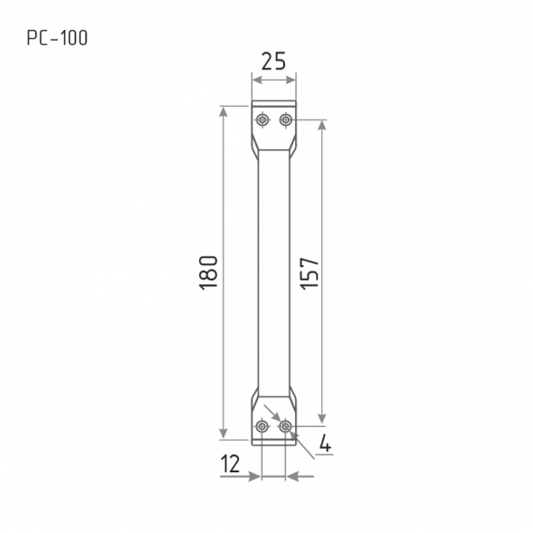 Ручка-скоба РС-100мм (белая) &quot;Нора-М&quot;