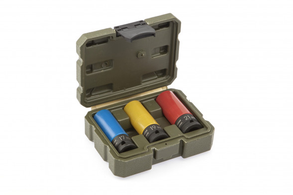 660343 Набор головок ударных шестигранных для колесных дисков 1/2&quot;, 3 штуки