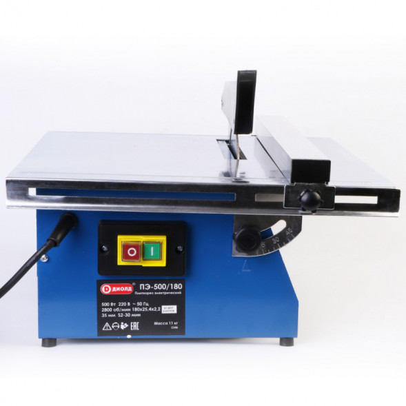 Станок для резки плитки 500 Вт, плиткорез D круга 180*25,4мм (ПЭ-500/180) 500Вт &quot;ДИОЛД&quot;