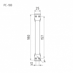 Ручка-скоба РС-100мм (хром) &quot;Нора-М&quot;
